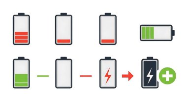Pil simgesinin vektör illüstrasyonu