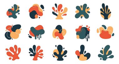 soyut renkli yaprakların vektör çizimi