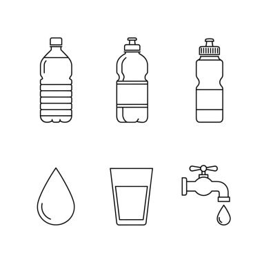 Bir şişe su hattı simgesi