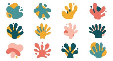 el yapımı simgelerin vektör illüstrasyonu