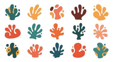 Soyut el çizimi karalama şekilleri.