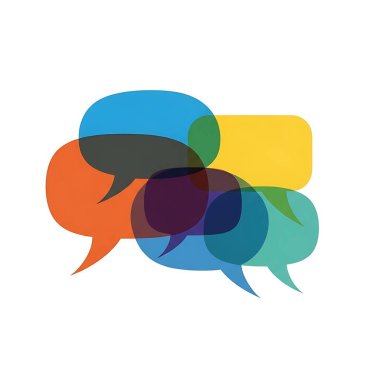 Sohbet baloncukları vektör illüstrasyon şablonu