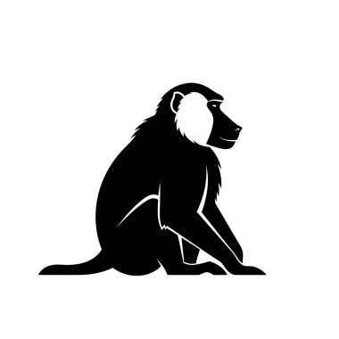 Beyaz arkaplanda aslan silueti