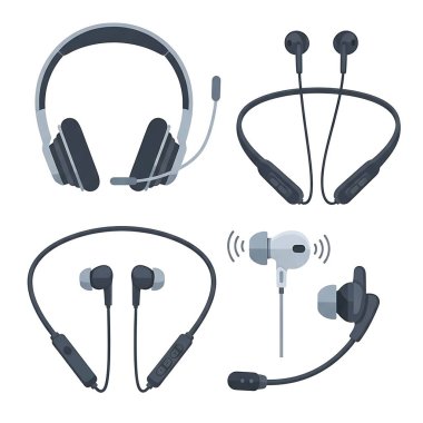 Kablosuz kulaklıklar. vektör.