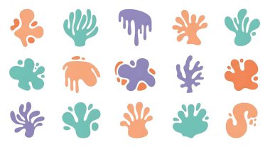 Deniz hayvanı ikonu. Web için deniz okyanusu vektör simgesinin düz çizimi