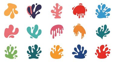 Soyut elementler dizisi. El çizimi vektör çizimi. Tasarımınız için soyut tasarım ögeleri.