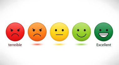 Gülümseyen renkli duygu simgeleri.