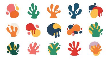 Değişik insan türlerinin renkli ikonlarının vektör kümesi. düz çizgi film biçimi beyaz arkaplanda izole edildi.