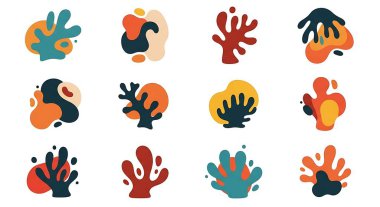 Elle çizilmiş vektör çizim set