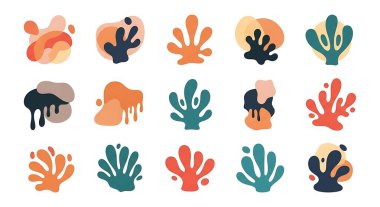 soyut el boyası şekiller ayarlandı