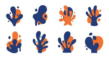 El çizimi ögelerle soyut arkaplan.