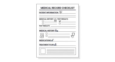 tıbbi kontrol listesi simgesi