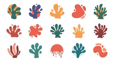 El çizimi renkli tropikal bitkiler.