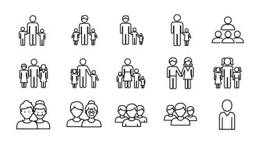 vektör insanlar Icon set.