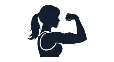 Güçlü kolları olan güçlü bir kadın.