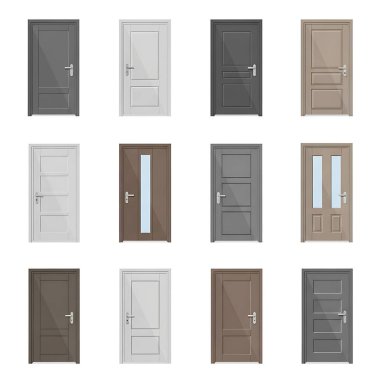 Vektör kapı Icon set