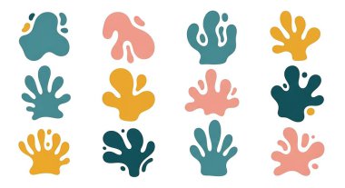 Renkli insan el izleriyle dolu. El çizimi vektör çizimi beyaz üzerine izole edildi