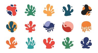 Web, yazdırma, tekstil ve tasarım için vektör simgeleri