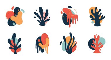 Soyut tropikal yaprakların vektör çizimi