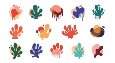 Elle çizilmiş suluboya çizimleri. vektör