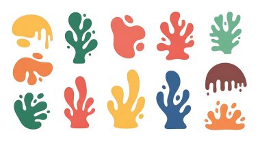 Elle çizilmiş kaktüs bitkileri.