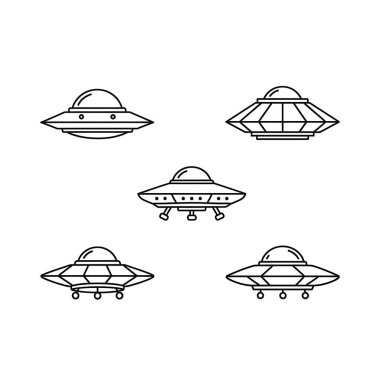 UFO simgesinin vektör illüstrasyonu