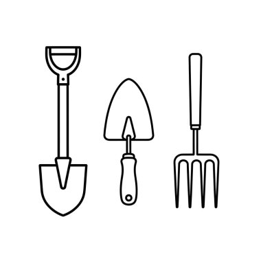 Bahçe malzemeleri seti.