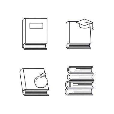 Vektör çizim eğitim Icon set