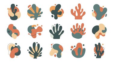 Düz çizgi film kaktüs bitkilerinin vektör kümesi. El çizimi vektör çizimi beyaz arkaplanda izole edildi.