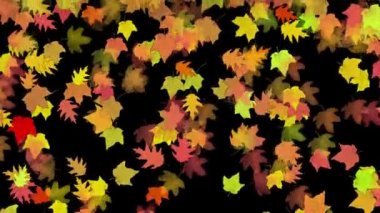 Animasyon sonbahar sonbahar yaprakları
