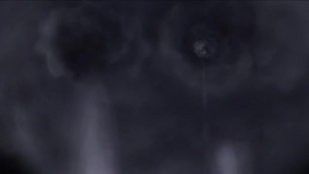 Abstrakcyjna animacja chmury burzowe i błyskawice — Wideo stockowe