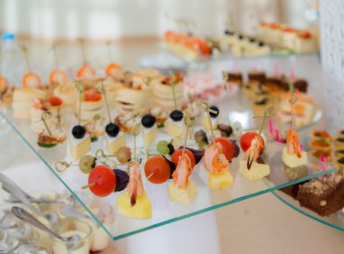 Ziyafet tablo Snacks. Catering