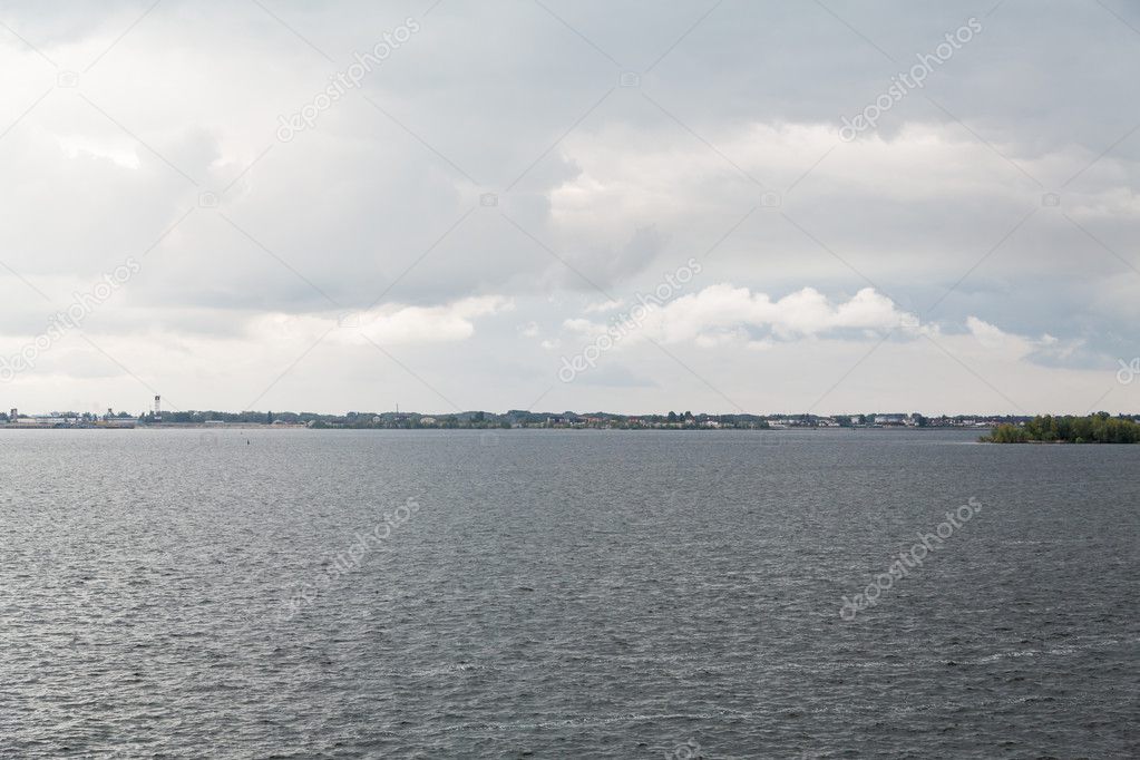 Volga landscape on a cloudy day