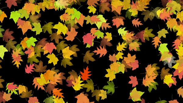 Abstraction of falling autumn leaves