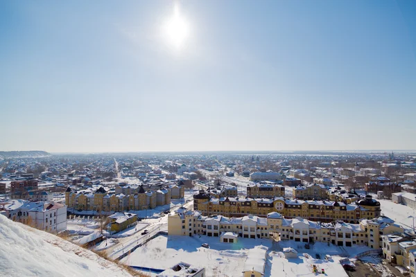 西伯利亚城市托博尔斯克一个阳光明媚的冬日 — 图库照片