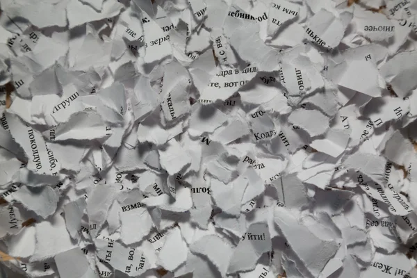Torn Shreds Paper Sheets Text — Stock Photo, Image