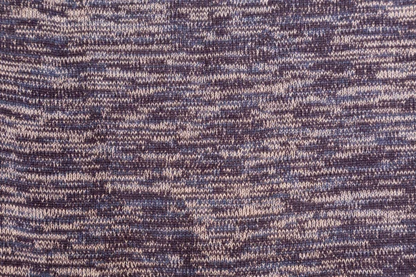 Knitted fabric, blue and white thread — Stock Photo, Image