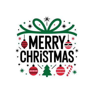 Mutlu noeller siluet logo vektör çizgisi sanat logosu tasarımı