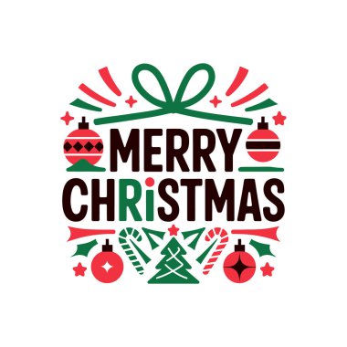 Mutlu noeller siluet logo vektör çizgisi sanat logosu tasarımı