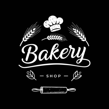 bakey shop logo design silhouette vector line art logo design