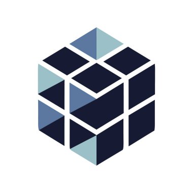 İzometrik logo tasarımı siluet vektör çizim çizgisi sanat logosu tasarımı