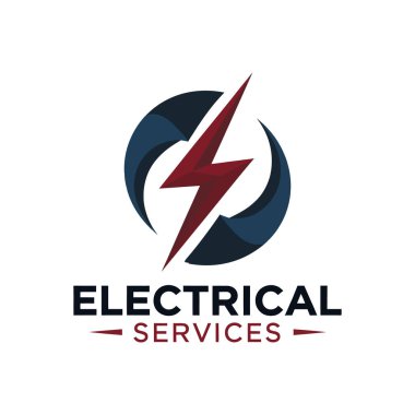 elektrik logosu tasarımı siluet vektör çizgisi sanat logosu tasarımı