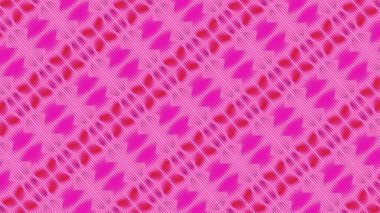 Yüksek Enerji, Soyut Kusursuz Desen. Çapraz çizgili, sıcak pembe ve Magenta desenli çiçek ve geometrik şekilleri tekrarlamak, cesur moda, tekstil, baskı ve retro tasarım için idealdir..