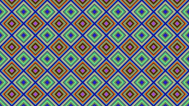 Renkli Katmanlı Rhombus ve Elmas Şekilli Kusursuz Soyut Geometrik Arkaplan. Tekstil veya Duvar Kağıdı Tasarımı İçin Harika.