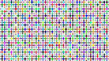 Piksellere ya da konfeti 'ye benzeyen yüzlerce küçük, çok renkli noktalı yoğun arkaplan dokusu. Çok Ayrıntılı Kusursuz Tasarım.