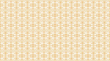 Zarif Turuncu Geometrik Çiçek Süsleri Kusursuz Tekrarlayan Şablon, Lüks Paketleme ve Kırtasiye İçin Mükemmel.