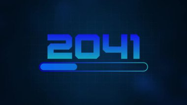 Yeni Yıl 2041 'in yumuşak soyut arkaplanlı ilerleme çubuğu kutlu olsun. Yeni yıl bar yüklemesi. Mutlu yıllar 2041 animasyon arkaplanı yükleniyor