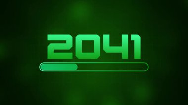 Yeni Yıl 2041 'in yumuşak soyut arkaplanlı ilerleme çubuğu kutlu olsun. Yeni yıl bar yüklemesi. Mutlu yıllar 2041 animasyon arkaplanı yükleniyor