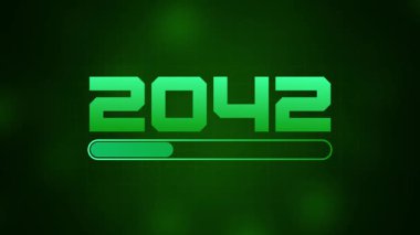Yumuşak soyut arkaplan 2042 'deki yeni yılınız kutlu olsun. Yeni yıl bar yüklemesi. Mutlu yıllar 2042 Animasyon arkaplanı yükleniyor