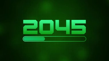 Yeni Yıl 2045 'in yumuşak soyut arkaplanlı ilerleme çubuğu kutlu olsun. Yeni yıl bar yüklemesi. Mutlu yıllar 2045 Animasyon arkaplanı yükleme